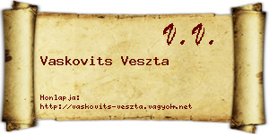 Vaskovits Veszta névjegykártya